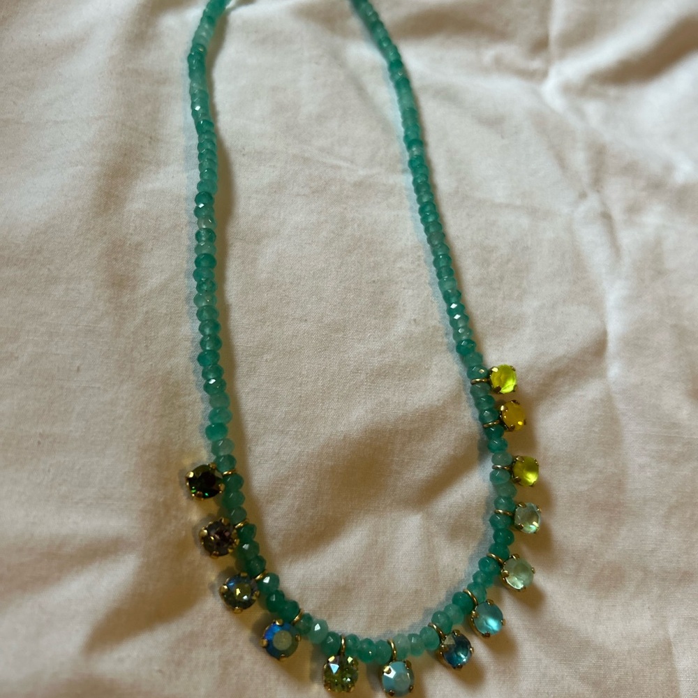 New TOVA gorgeousbeaded necklace with Swarovski gemstones 16” with 3” extender.